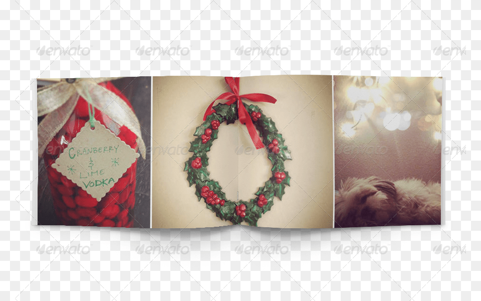 Christmas Wreath, Accessories, Animal, Canine, Dog Png Image