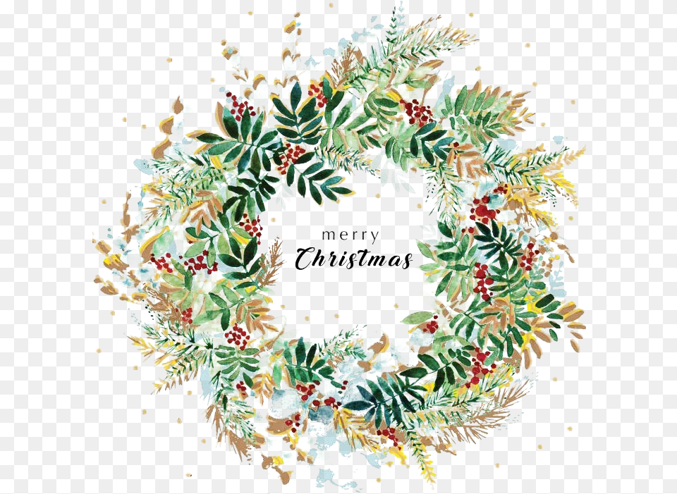 Christmas Wreath Background Image Merry Christmas Wreath, Plant, Art, Floral Design, Graphics Png