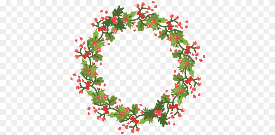 Christmas Wreath Candy Canes Icon 14 Transparent U0026 Svg Floral Circle Frame, Pattern, Art, Floral Design, Graphics Free Png Download