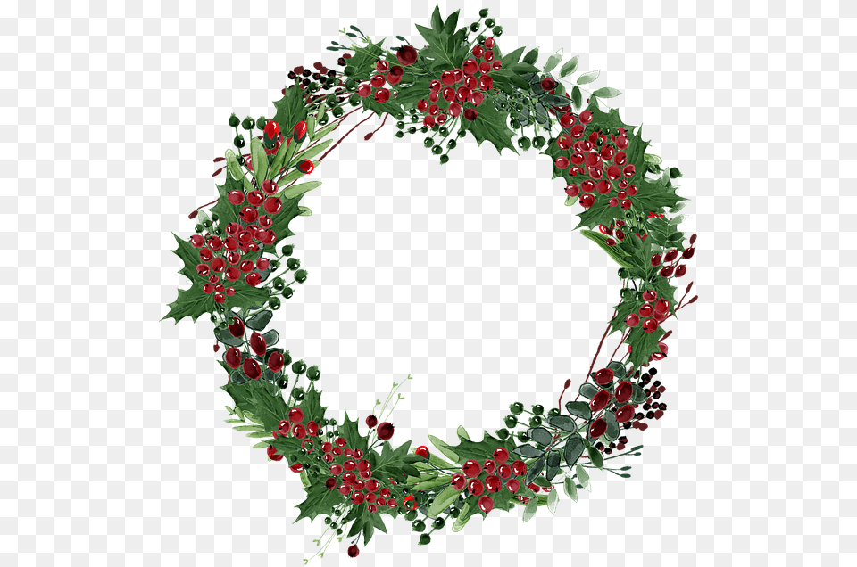 Christmas Wreath Christmas Holiday Xmas Decorative Wreath, Plant Png