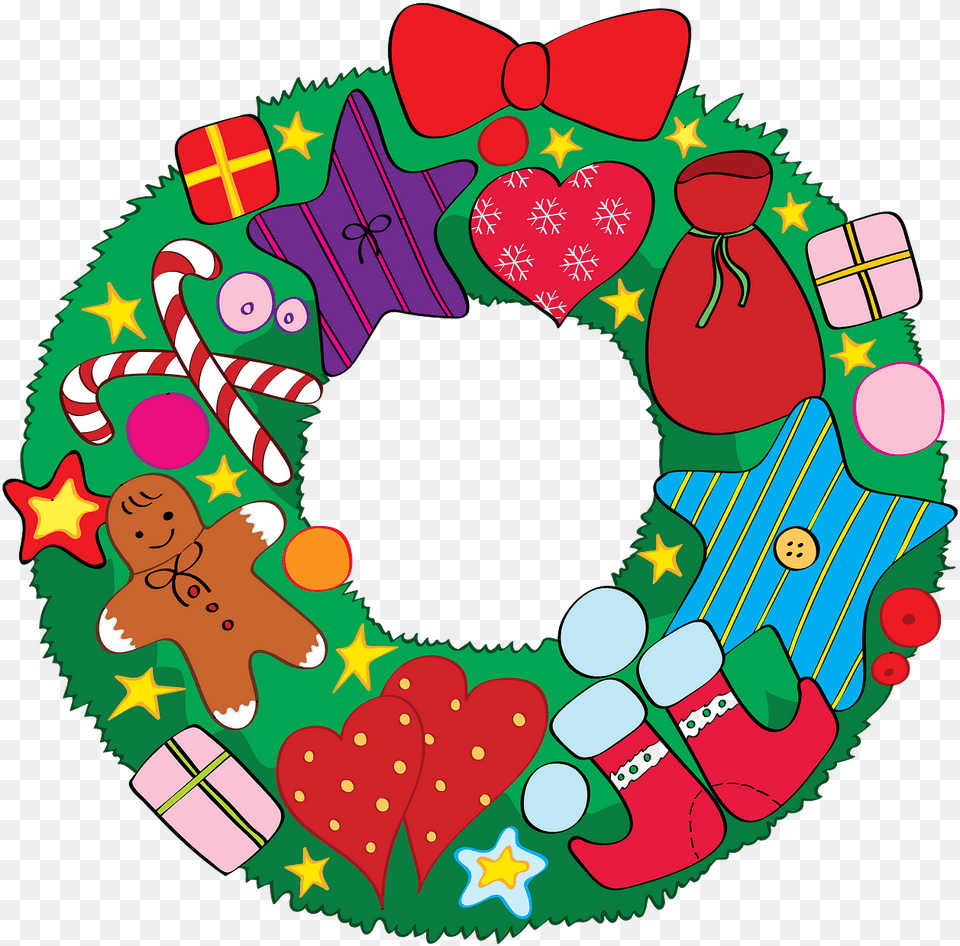 Christmas Wreath Clipart, Food, Sweets, Baby, Person Free Png Download