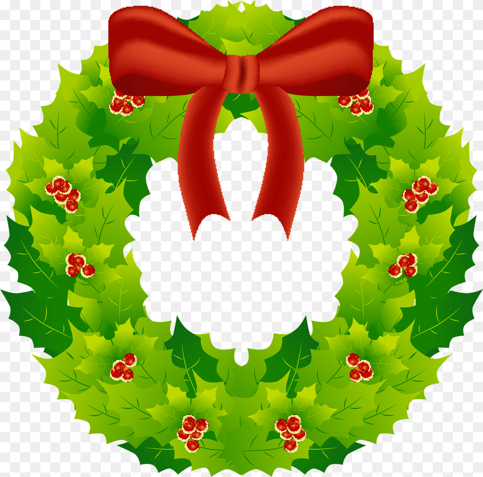 Christmas Wreath Clipart, Leaf, Plant Png