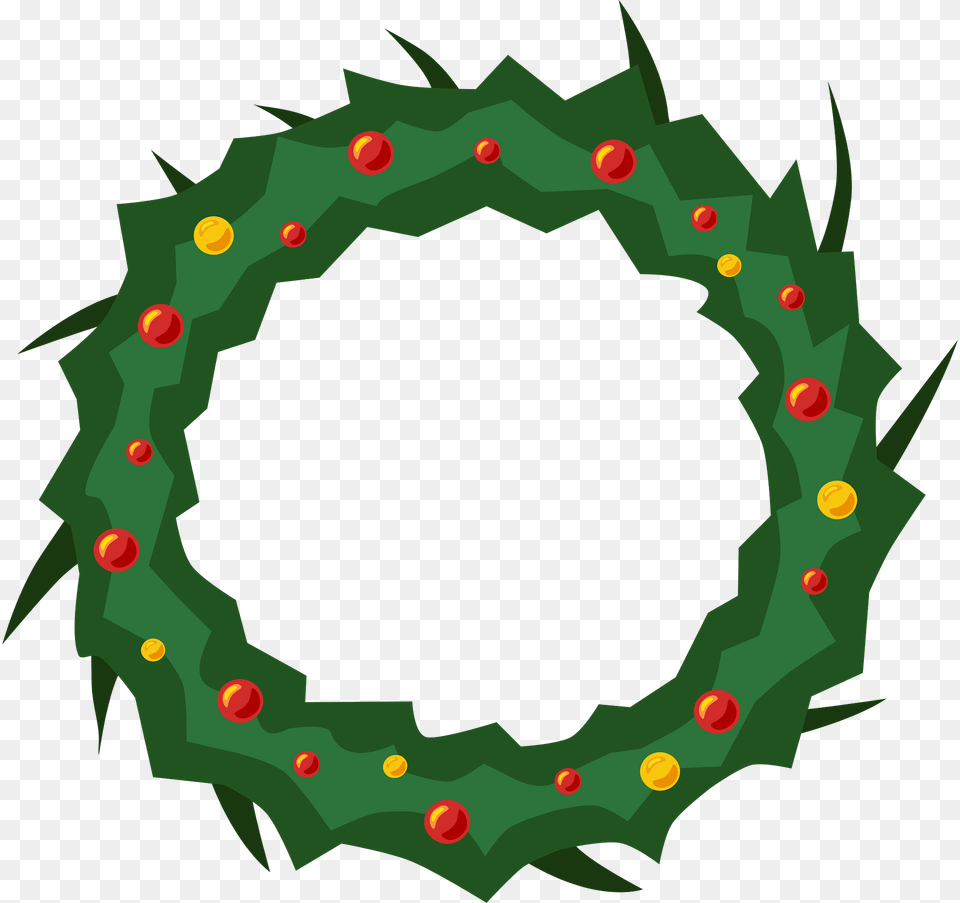 Christmas Wreath Clipart, Green, Pattern, Bulldozer, Machine Free Png Download