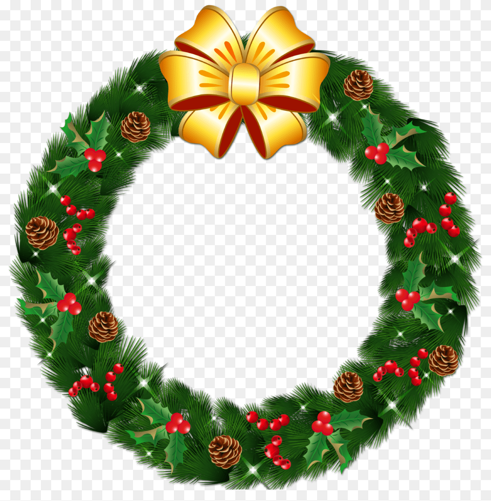 Christmas Wreath Clipart, Plant Free Png