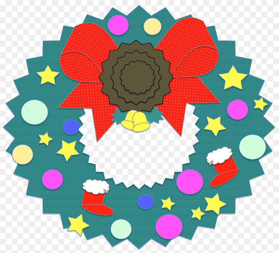 Christmas Wreath Clipart, Pattern Free Png