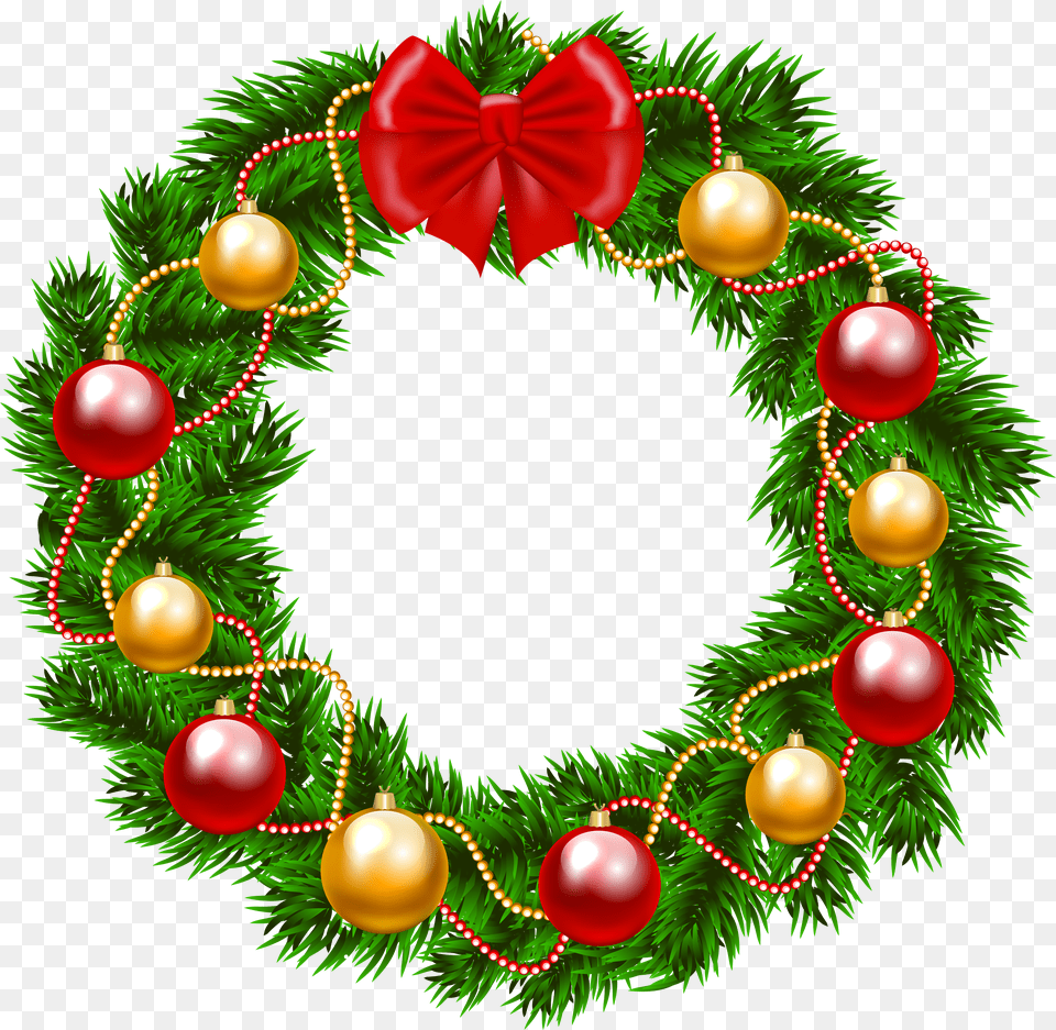 Christmas Wreath Clipart Backgrounds, Silhouette, Art Free Transparent Png