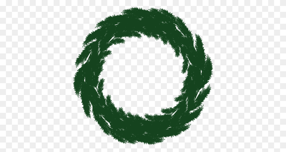 Christmas Wreath Green Silhouette, Outdoors, Nature, Animal, Bear Png Image