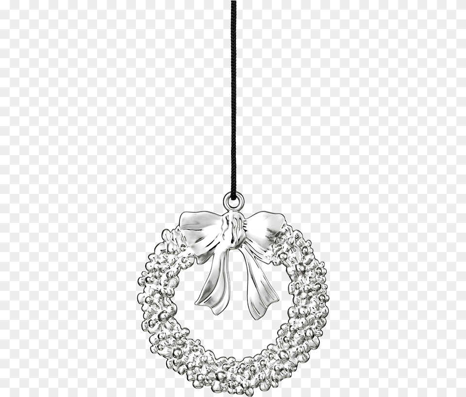 Christmas Wreath H8 Silver Plated Karen Blixen Rosendahl Karen Blixen, Accessories, Jewelry, Necklace, Earring Png