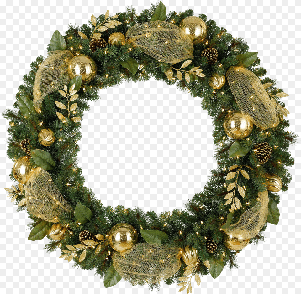Christmas Wreath Hd Lighted Christmas Wreath Free Png