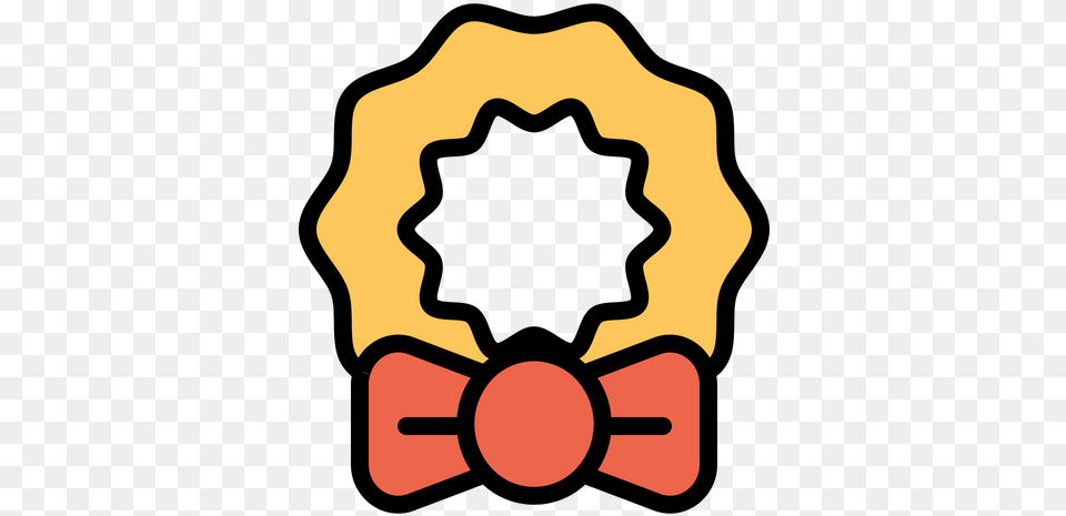 Christmas Wreath Icon Of Colored Outline Style Available Incentives Icon, Accessories, Formal Wear, Logo, Tie Png Image