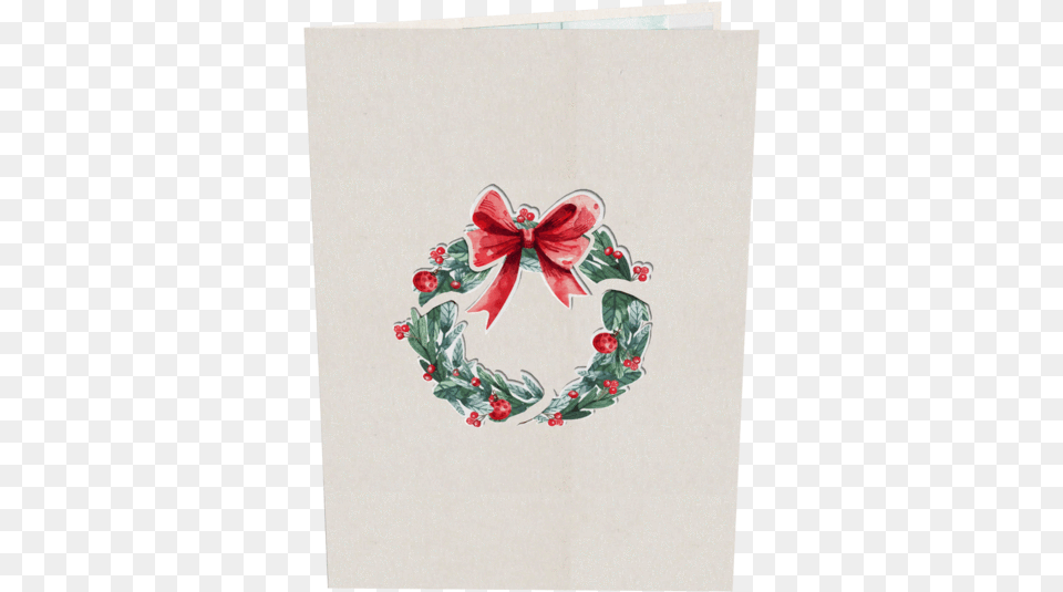 Christmas Wreath Pop Up Card Outside Pop Up Card, Envelope, Greeting Card, Mail, Pattern Free Transparent Png