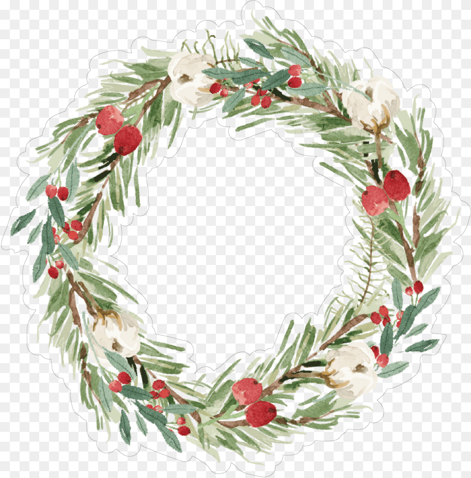 Christmas Wreath Print Amp Cut File Wreath, Plant Free Transparent Png