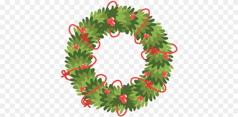 Christmas Wreath Red Bows Icon 13 Transparent U0026 Svg Christmas Wreath Icon, Pattern, Plant Free Png