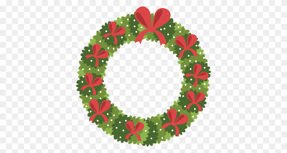 Christmas Wreath Red Bows Icon, Art, Floral Design, Graphics, Pattern Png Image