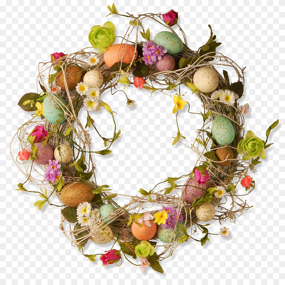 Christmas Wreath Transparent Background Jpg Bunny Easter Wreath, Plant, Flower, Rose Free Png Download