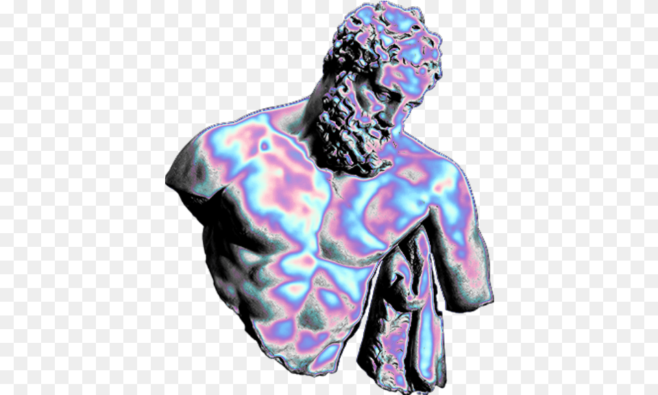 Christmas Xmas Purple Aesthetic Colors Vaporwave Roman Statue, Accessories, Art, Ornament, Man Free Transparent Png