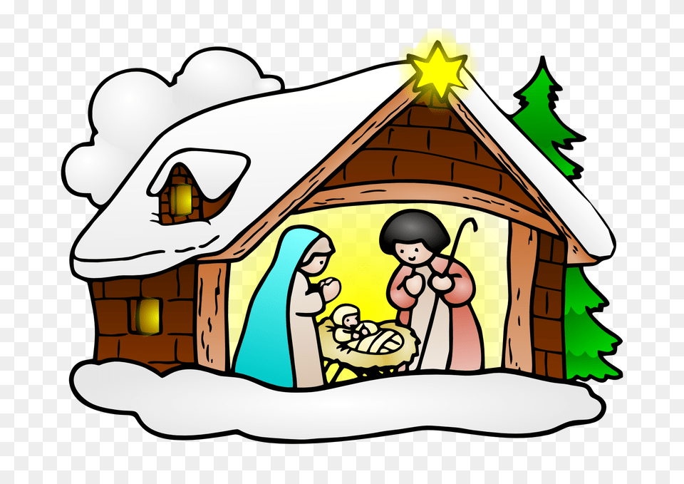 Christmaschild Clipart Christmas Religious Clip, Architecture, Rural, Outdoors, Nature Png