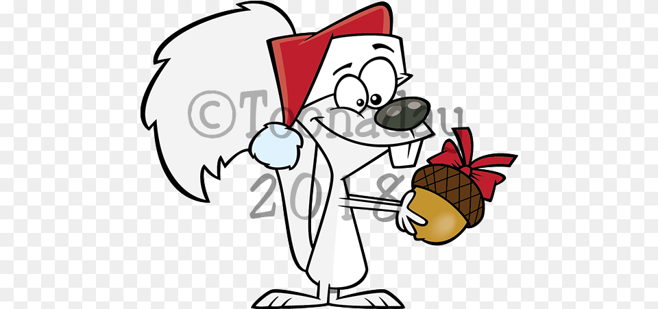 Christmassquirrel Fictional Character, Food, Nut, Plant, Produce Free Png Download