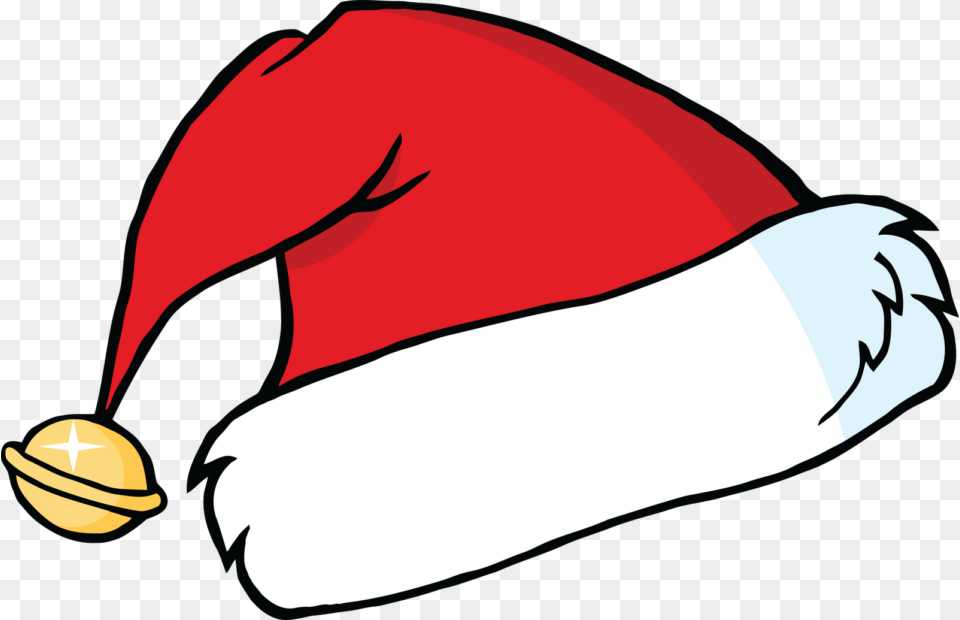 Christmasta Hat Outline Marvelous Picture Ideas Claus Black Icon, Animal, Beak, Bird, Ball Png