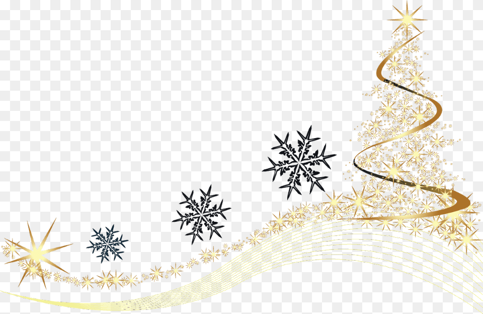 Christmastree Star Stars Gold Sparkle Spiral Christmas Pattern Snow, Christmas Decorations, Festival, Accessories, Christmas Tree Png Image