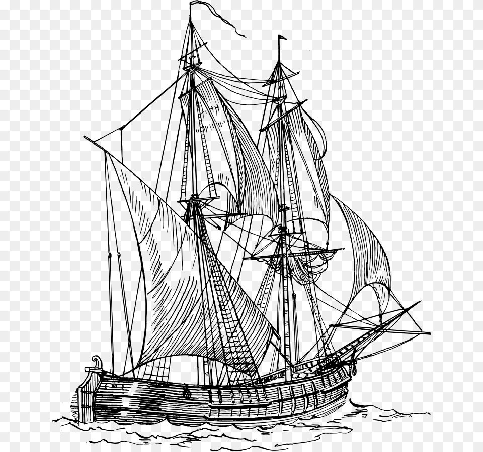 Christopher Columbus Ship, Gray Free Png