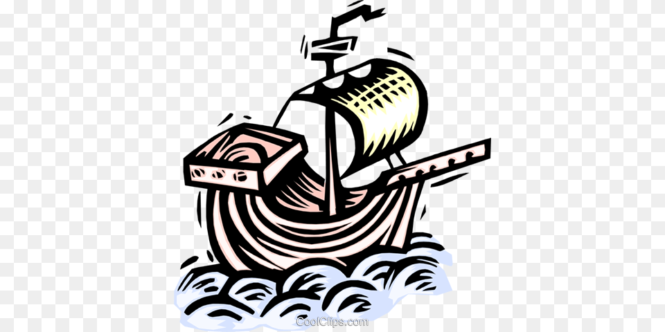 Christopher Columbus Ship Royalty Vector Clip Art, Electronics, Hardware, Water, Bulldozer Free Png Download