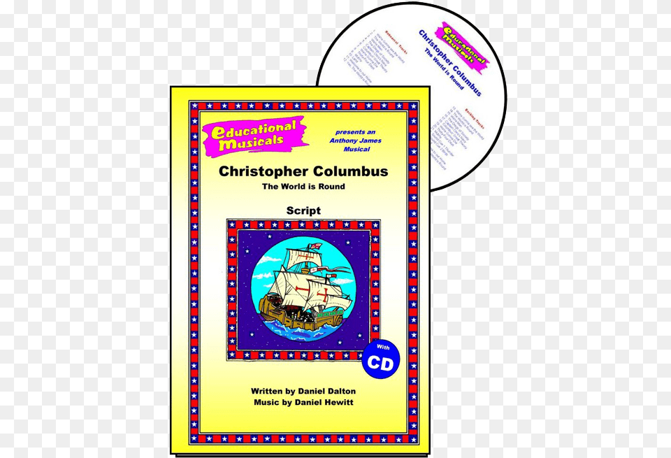 Christopher Columbus The World Is Round Book, Advertisement, Poster Png