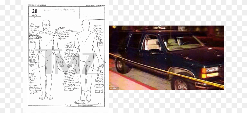 Christopher Wallace39s Autopsy Report And Car After Biggie Smalls Murder Car, Book, Publication, Adult, Person Free Png