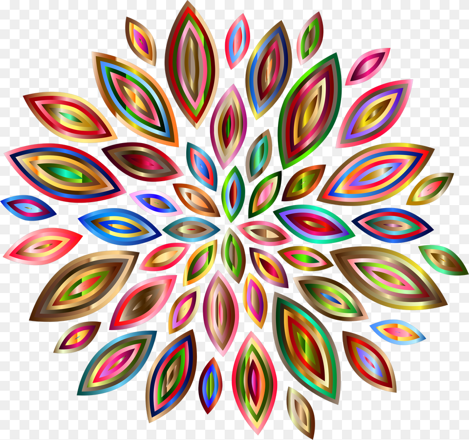 Chromatic Flower Petals 2 Clip Arts Flowers Silhouette, Art, Floral Design, Graphics, Pattern Free Png Download