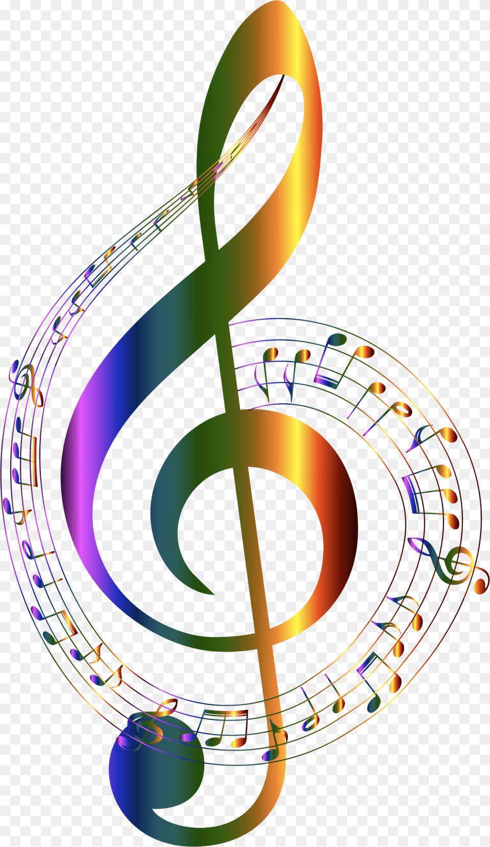 Chromatic Musical Notes Typography No Background, Art, Graphics, Text Free Png Download