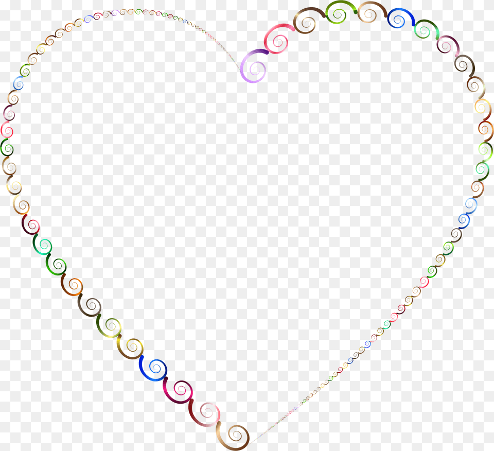 Chromatic Spirals Heart 2 No Background Clip Arts Heart, Accessories, Jewelry, Necklace Free Png Download