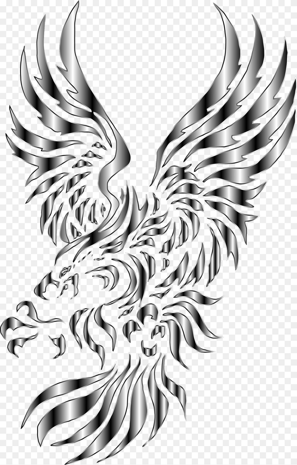 Chromatic Tribal Eagle 2 8 No Background Clip Arts Tribal Eagle Head Tattoo Designs, Emblem, Symbol Png