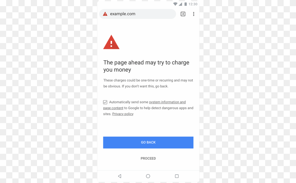 Chrome 71 Warning, Page, Text Free Png Download