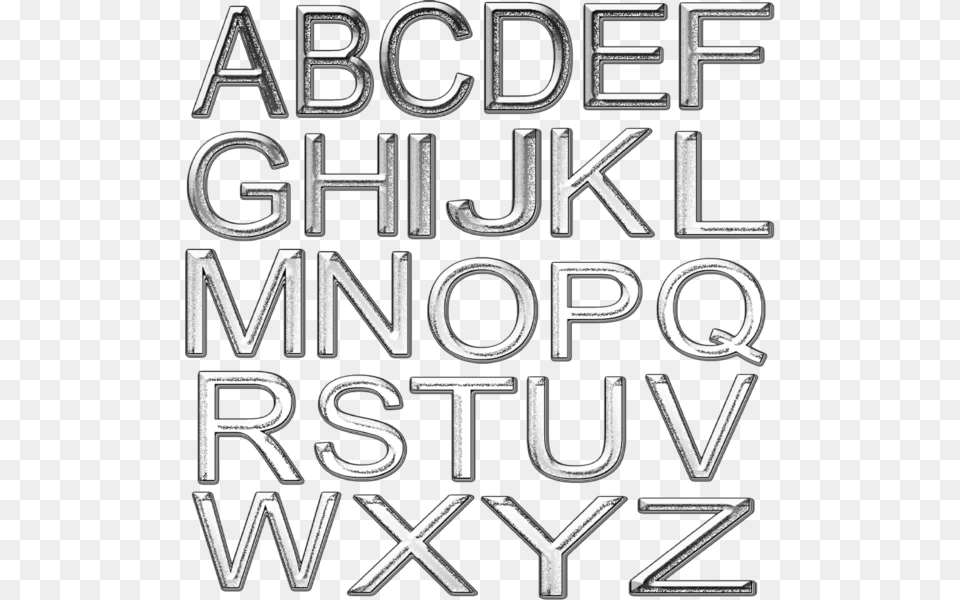 Chrome Alphabet, Text Free Png Download