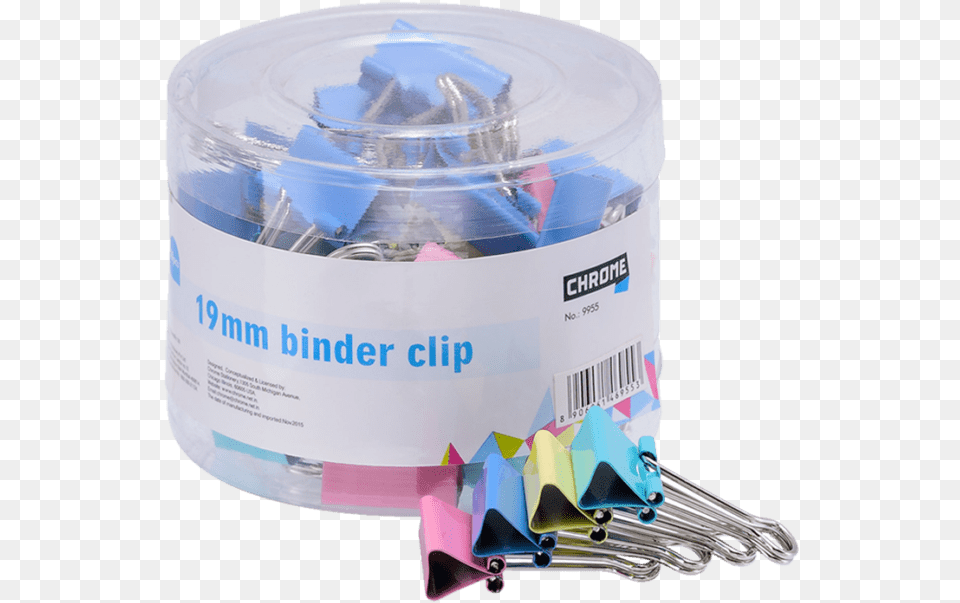 Chrome Binder Clip 19mm Chrome Binder Clip 32mm 36 Pc Jar Box Of, Paper Png Image
