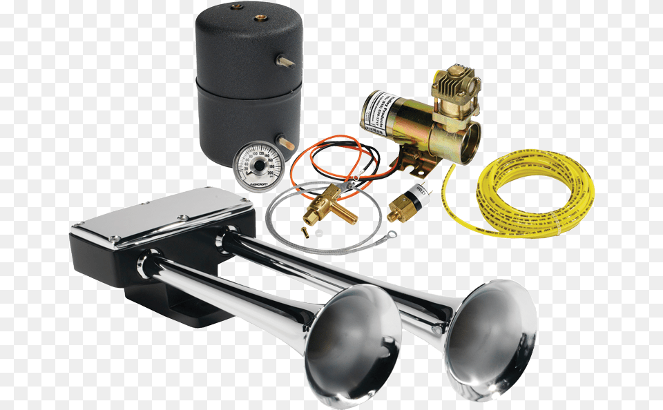 Chrome Bully Air Horn Kit Hadley, Brass Section, Musical Instrument, Smoke Pipe Free Transparent Png