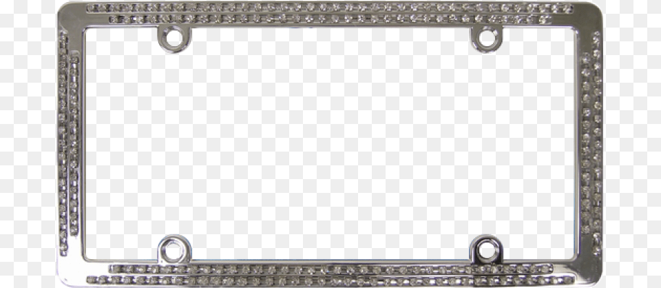 Chrome Coated Metal With Double Row White Diamonds, Electronics, Screen, Computer Hardware, Hardware Free Png Download