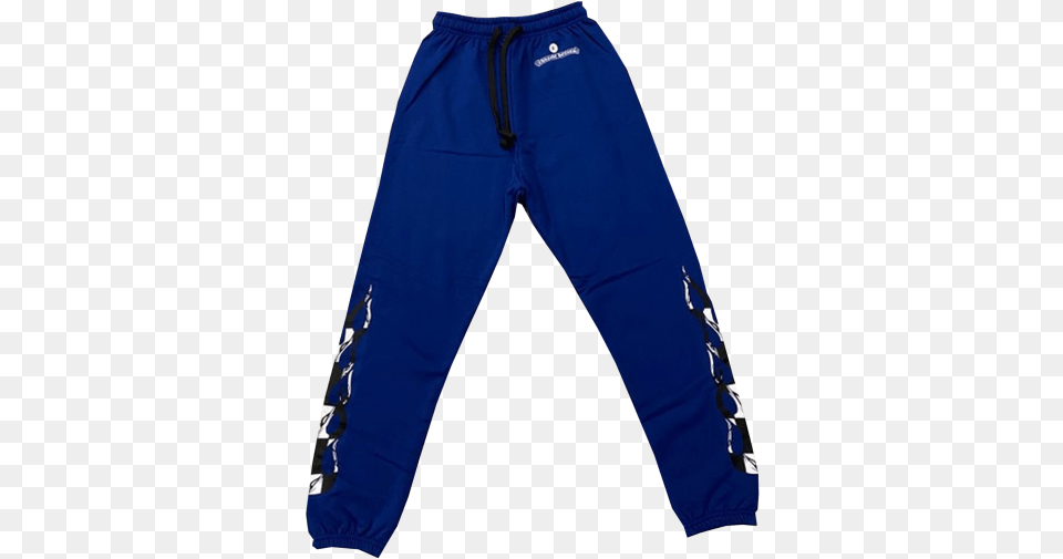 Chrome Hearts Matty Boy Blue Sweatpants Logo, Clothing, Pants, Shorts, Person Png Image