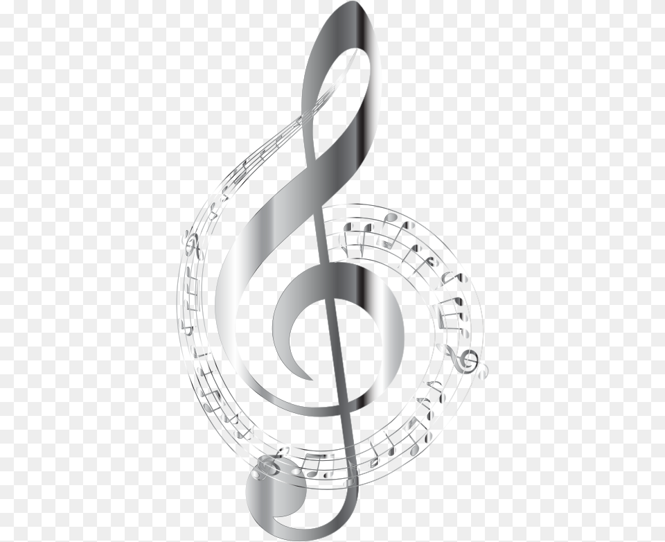 Chrome Musical Notes Typography No Background Silver Music Notes Clipart, Symbol, Text Png