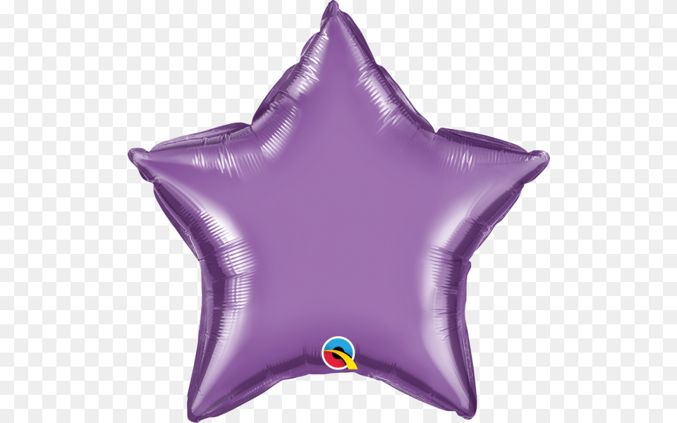 Chrome Purple Star Foil Balloon Turquoise Star Balloon, Cushion, Home Decor, Animal, Fish Free Png Download