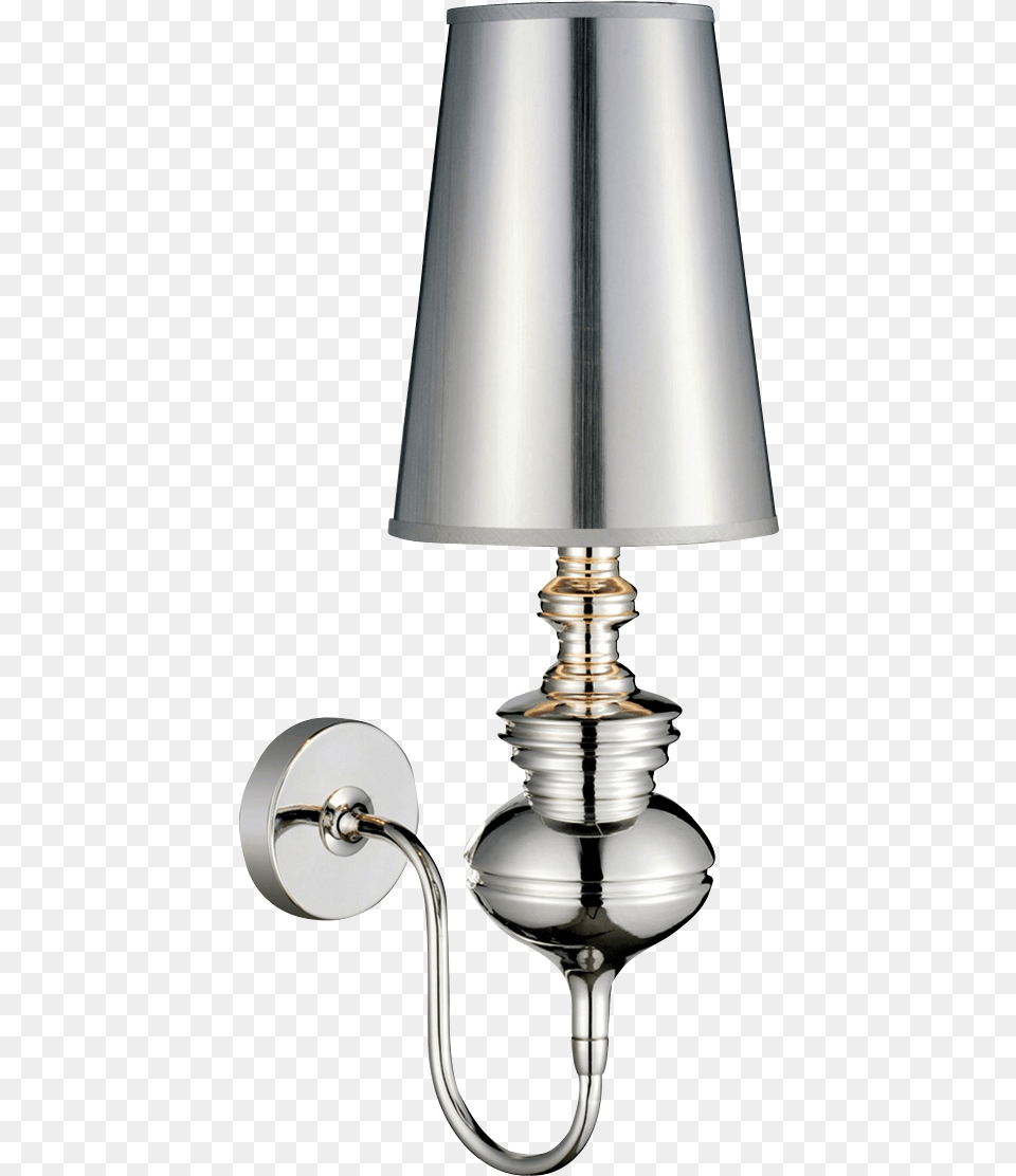 Chrome With Silver Shade 11w E14 Single Wall Light Azzardo Ab 7121 1sil Baroco Chrome With Silver, Lamp, Lampshade, Table Lamp Free Png