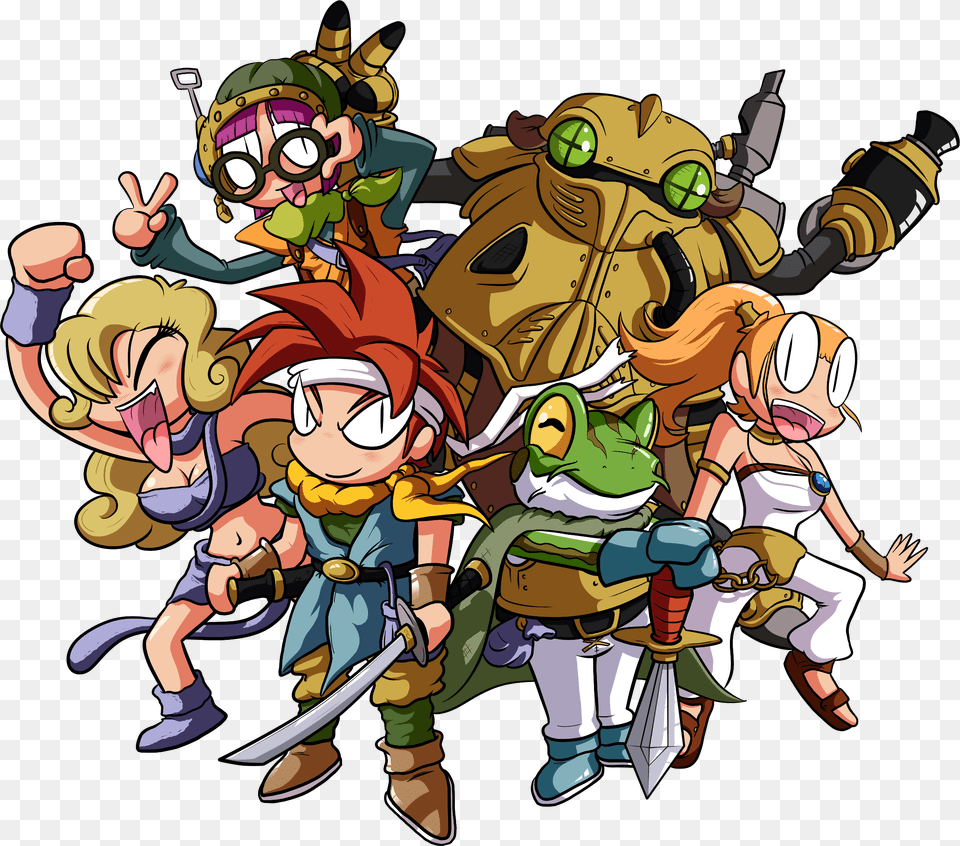 Chrono Trigger Clipart Frog Chrono Tshirt Final Fantasy Vii, Book, Publication, Comics, Art Free Transparent Png