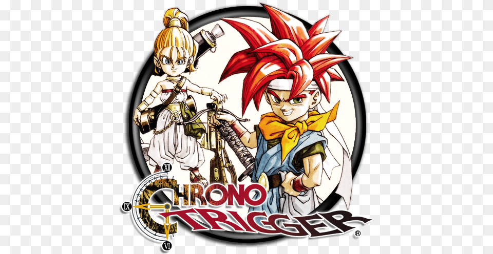 Chrono Trigger Background Chrono Trigger Icon, Book, Comics, Publication, Person Free Transparent Png