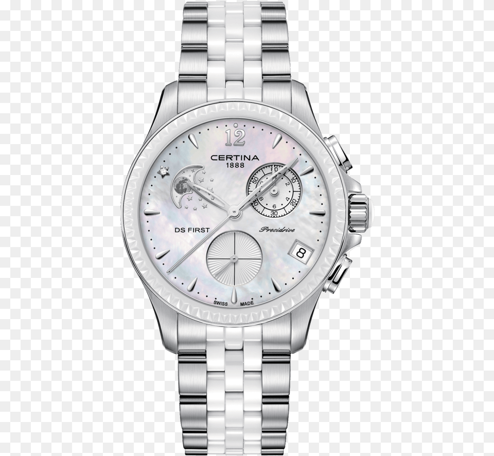 Chronograph Moon Certina Ds First Lady Moon Phase, Arm, Body Part, Person, Wristwatch Free Png