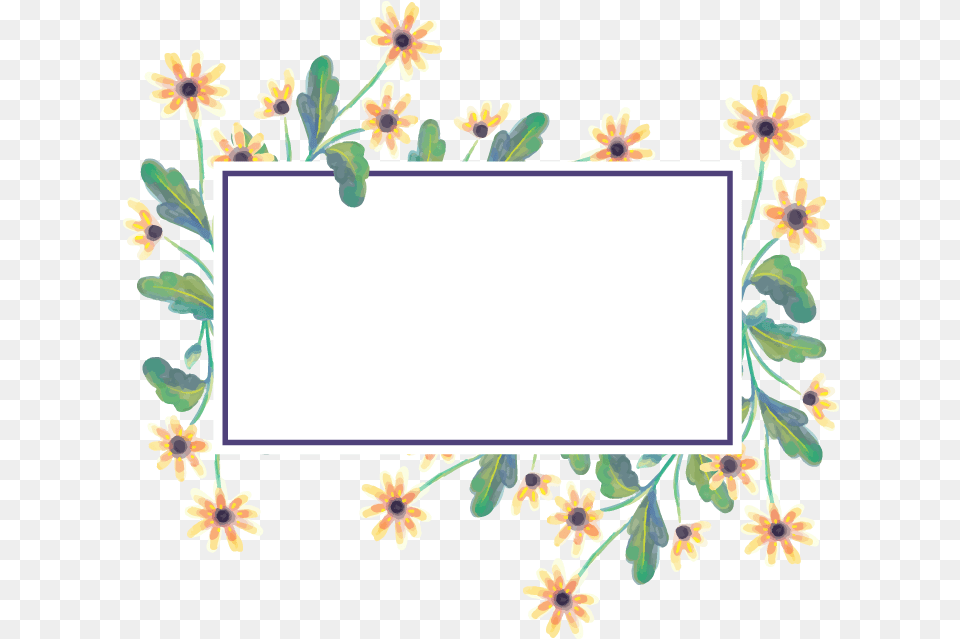 Chrysanthemum Frame Vector Flower Illustration, Art, Daisy, Floral Design, Graphics Png Image