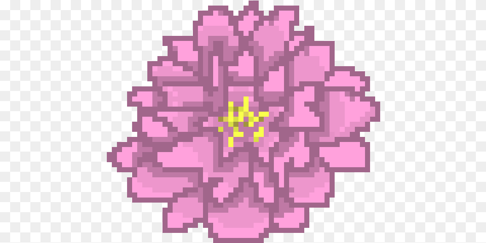 Chrysanthemum Pixel Art, Dahlia, Flower, Plant, Purple Png