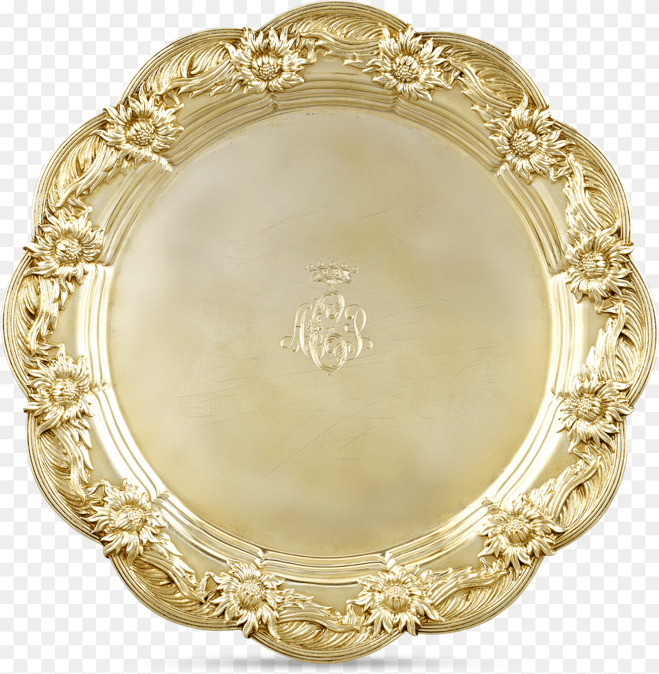 Chrysanthemum Silver Gilt Dinner Plates By Tiffany Silver Free Png Download