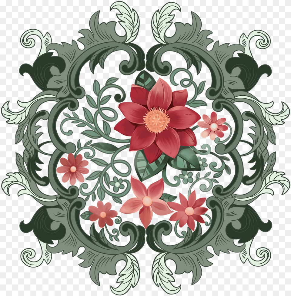 Chrysanths, Art, Floral Design, Graphics, Pattern Free Png