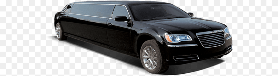 Chrysler 300 Stretch Limo Black, Vehicle, Transportation, Wheel, Machine Free Png