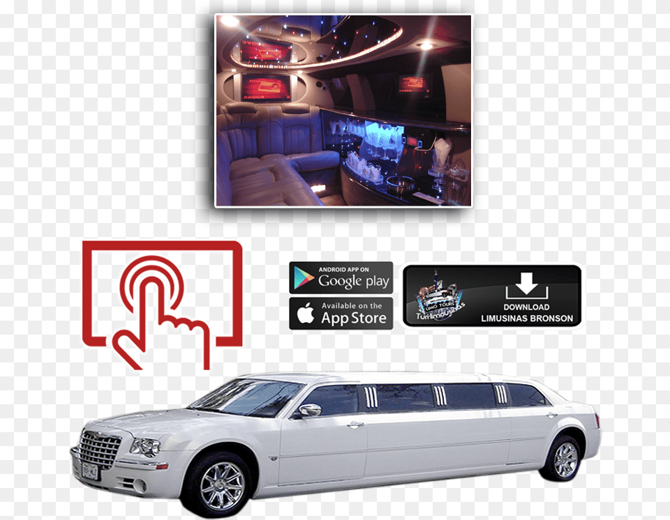 Chrysler 300c App Aplicacion Limousine, Car, Vehicle, Limo, Transportation Png Image